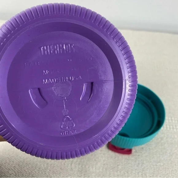 Vtg Thermos 90s water jug water bottle Colorblock 48 oz Like New! - Picture 7 of 9